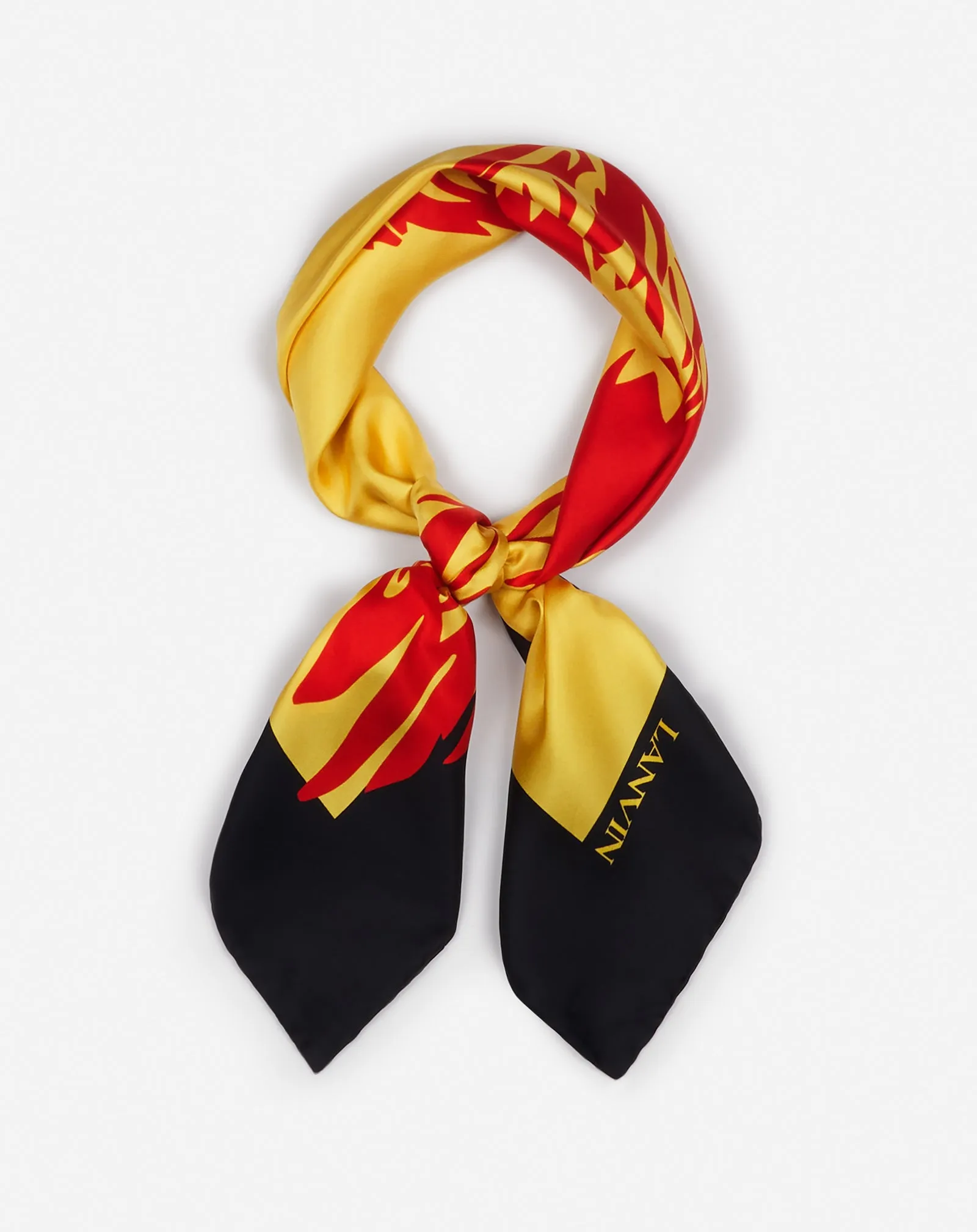 LANVIN x FUTURE PRINTED SILK EAGLE SCARF