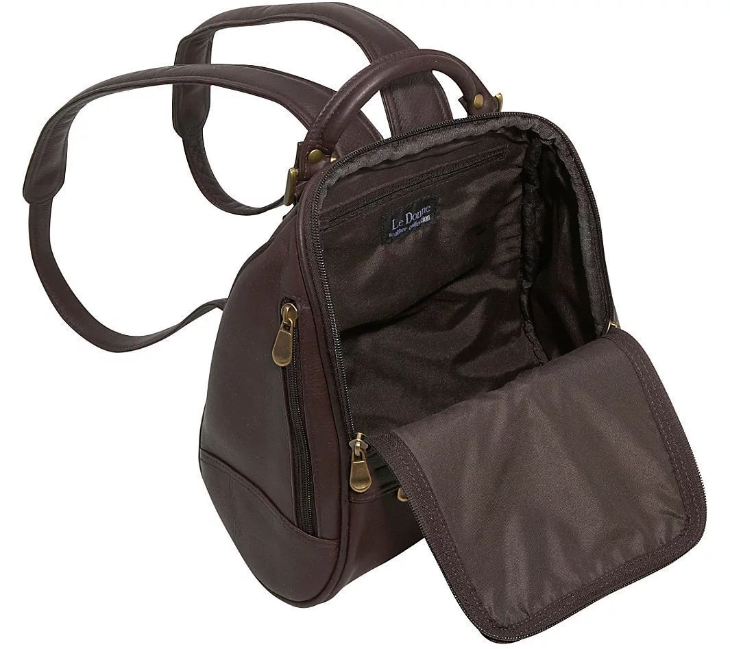 Le Donne Leather Medium Backpack -U-Zip