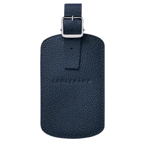 Le Foulonné Luggage tag Navy - Leather