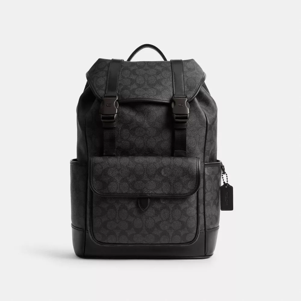 LEAGUE FLAP BACKPACK IN SIGNATURE CANVAS