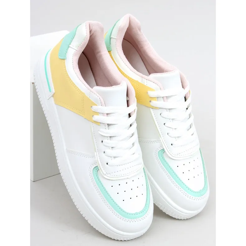 Libby Yellow Trainers white