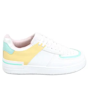 Libby Yellow Trainers white