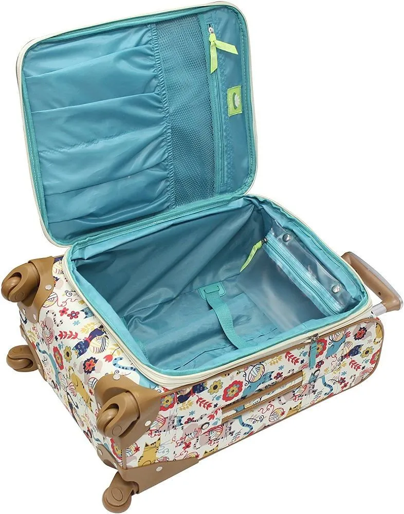 Lily Bloom Furry Friends 3-Piece Under Seat Luggage Set 