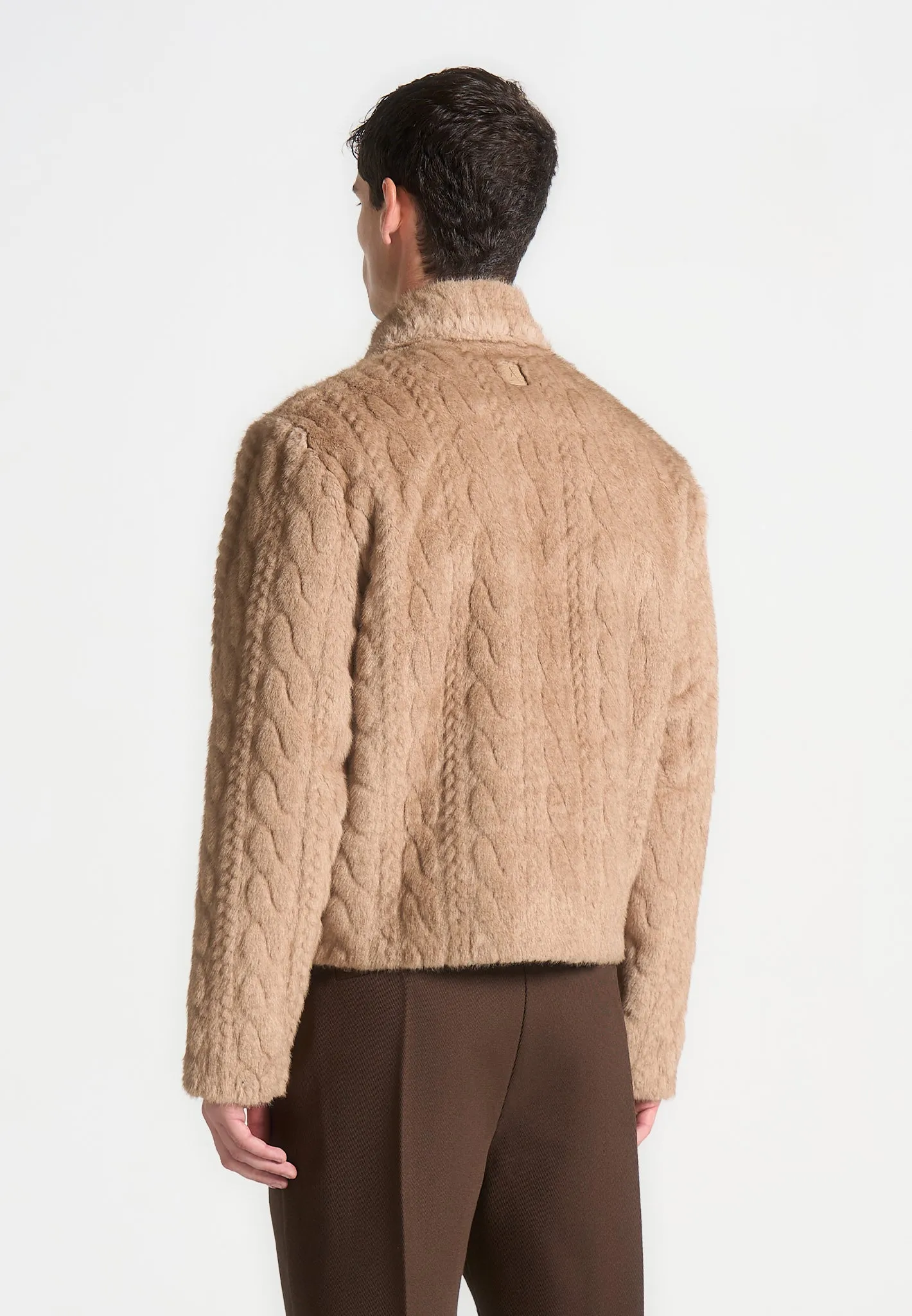 Limited Edition Plush Cable Jacket - Taupe