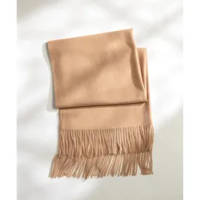 Look by M Soft Basic Camel Cashmere Scarf (Women's)