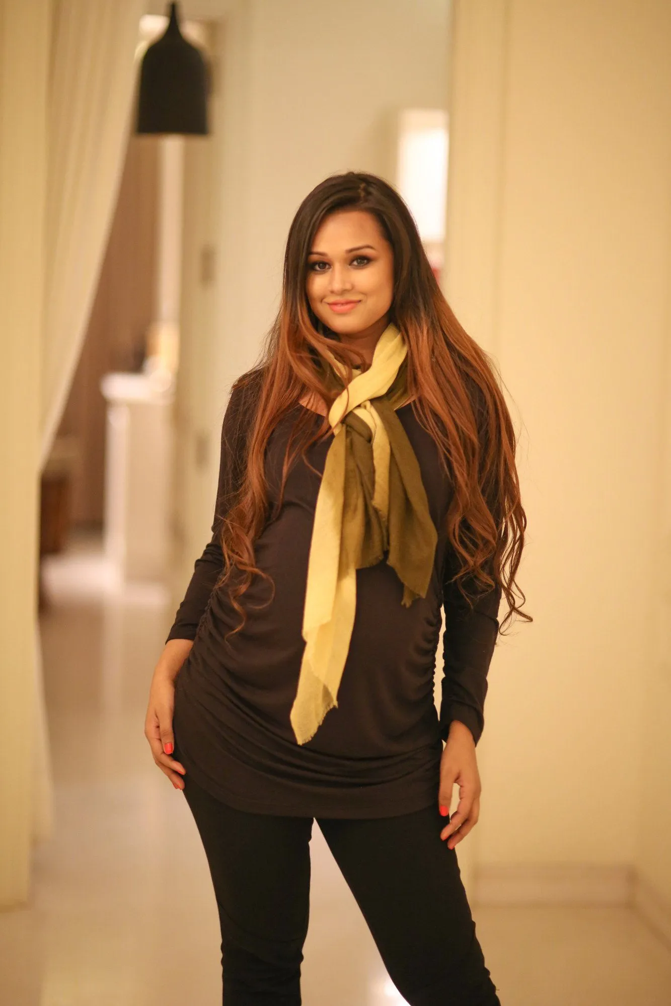 Luxe Green Ombre Silk Modal Scarf