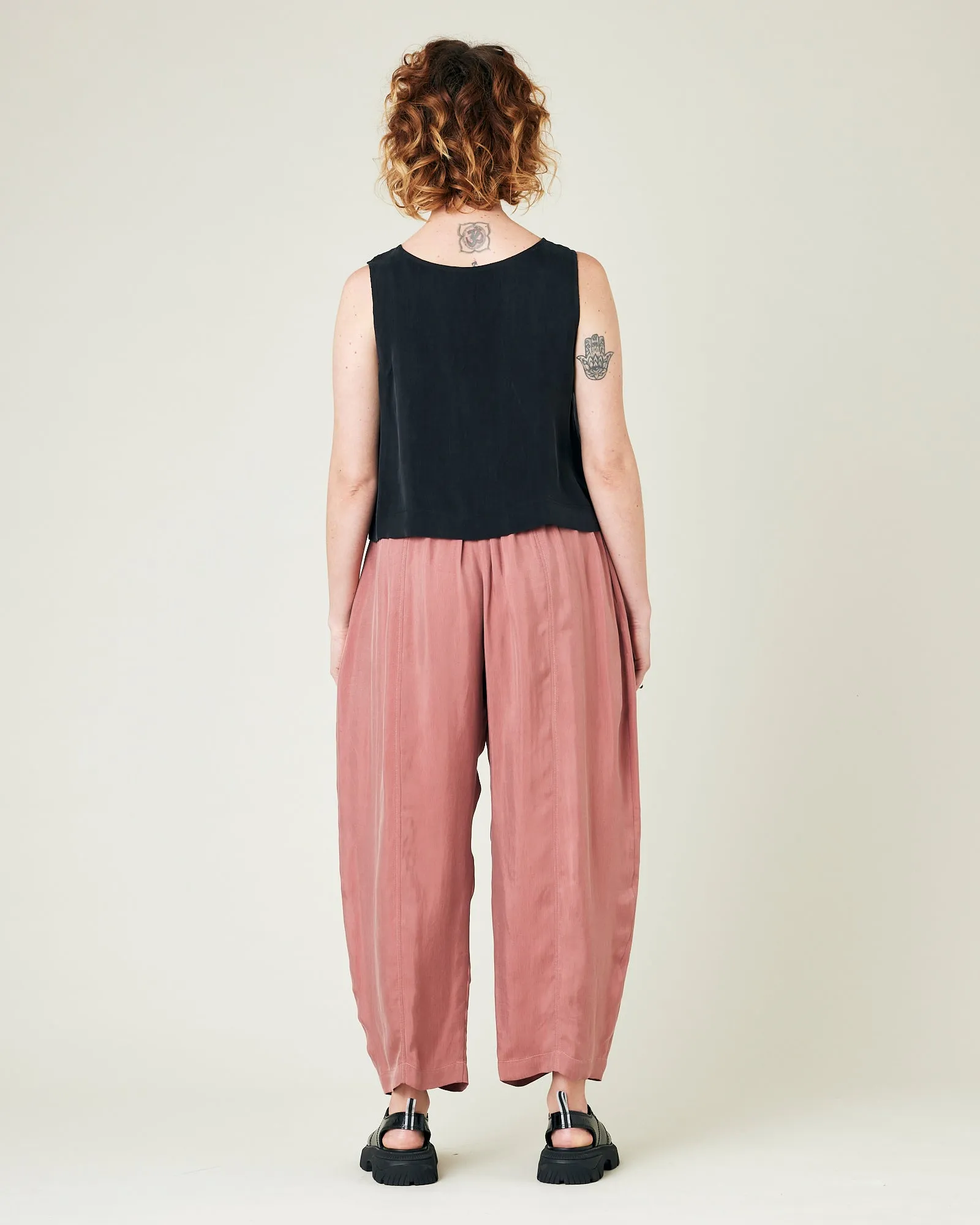 Mabel Dusty Pink Cupro Trousers