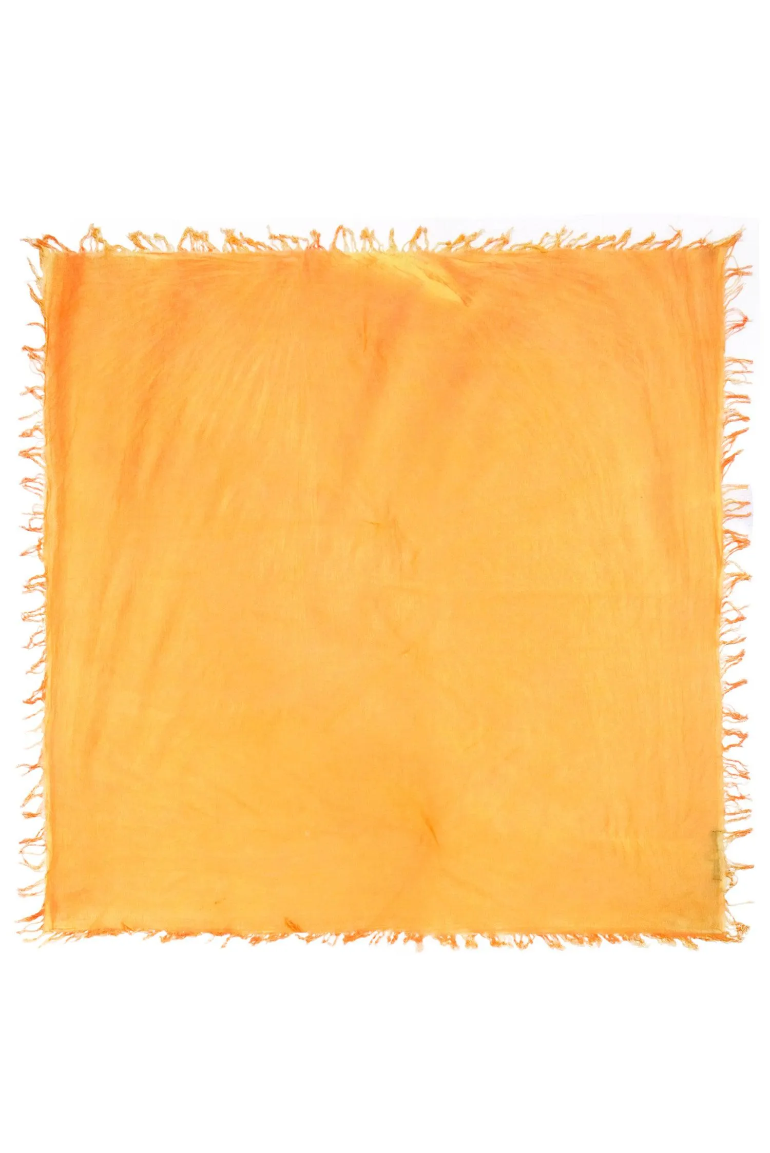 Maison de Famille - Light Orange Fringe Hem Scarf