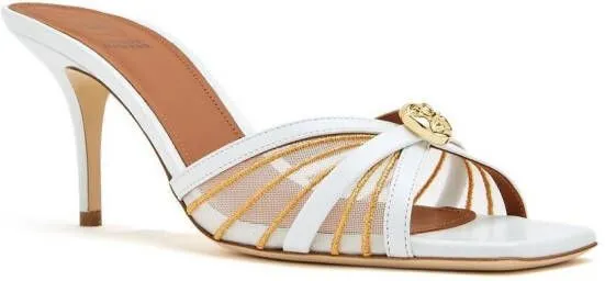 Malone Souliers engraved-detail 70mm mule sandals White