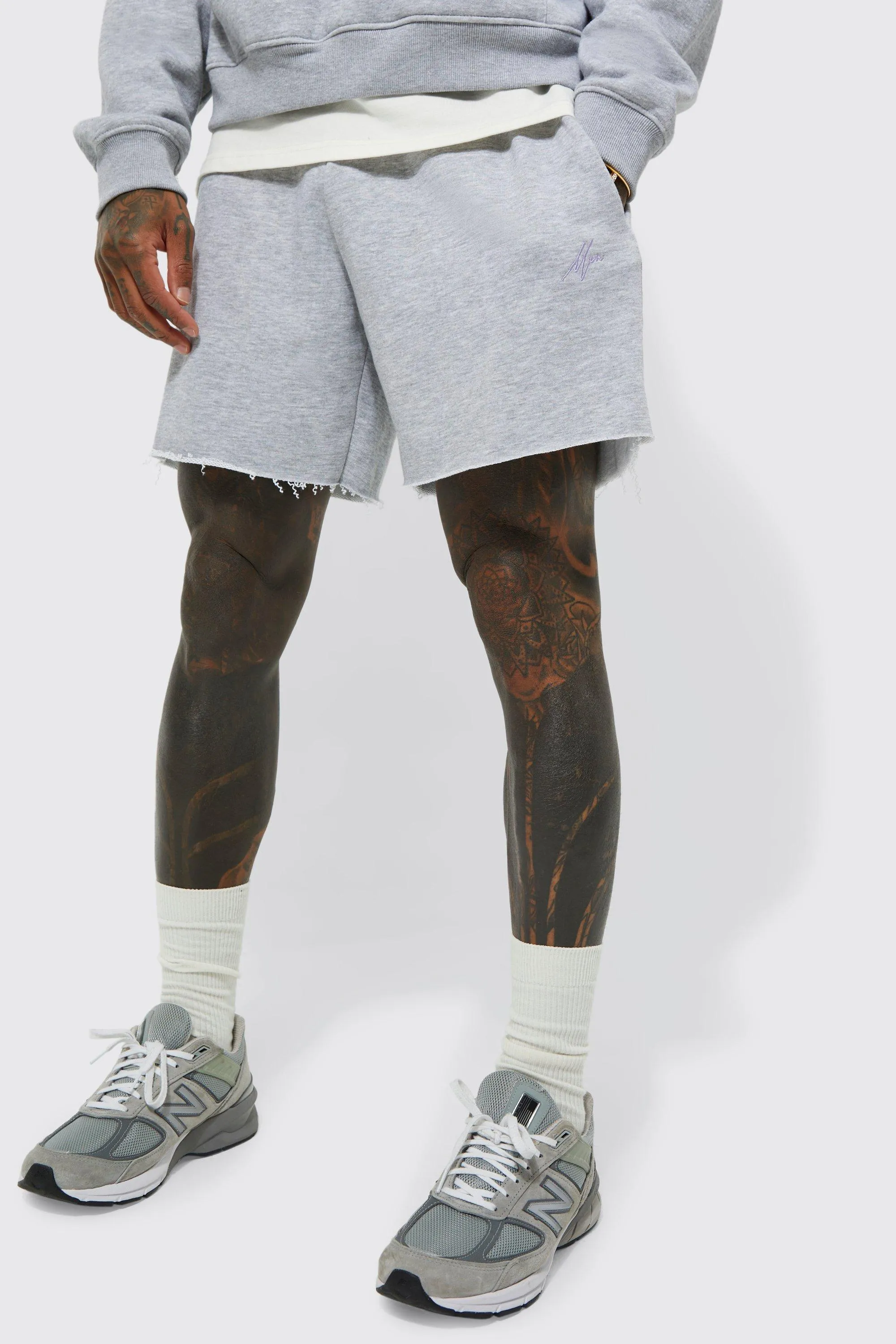 Man Short Oversized Loopback Jersey Short | boohooMAN UK