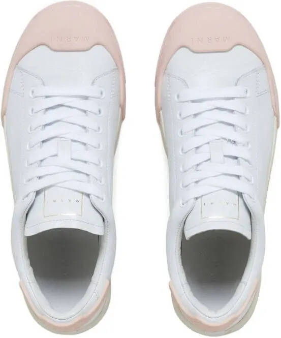 Marni lace-up panelled sneakers White