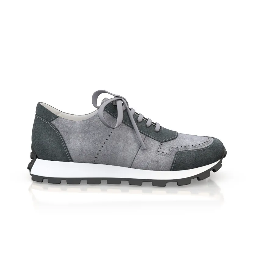 Men's Leather Running Sneakers 58039