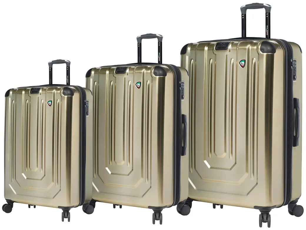 Mia Toro Alluminio 3-Piece Luggage Set 