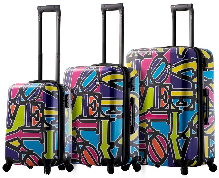 Mia Toro Love Collection Pop 3-Piece Luggage Set 