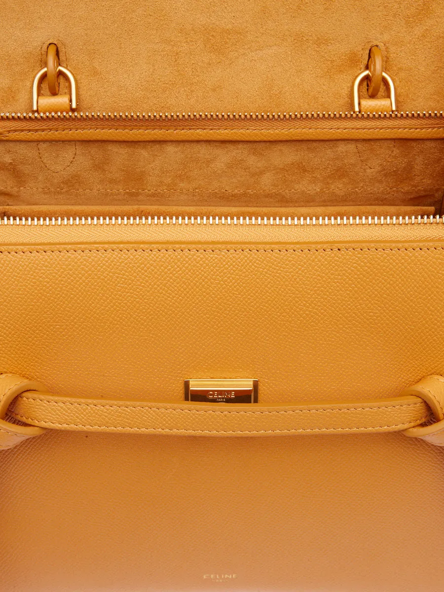 Micro Belt Bag in Grained Calfskin in Calendula