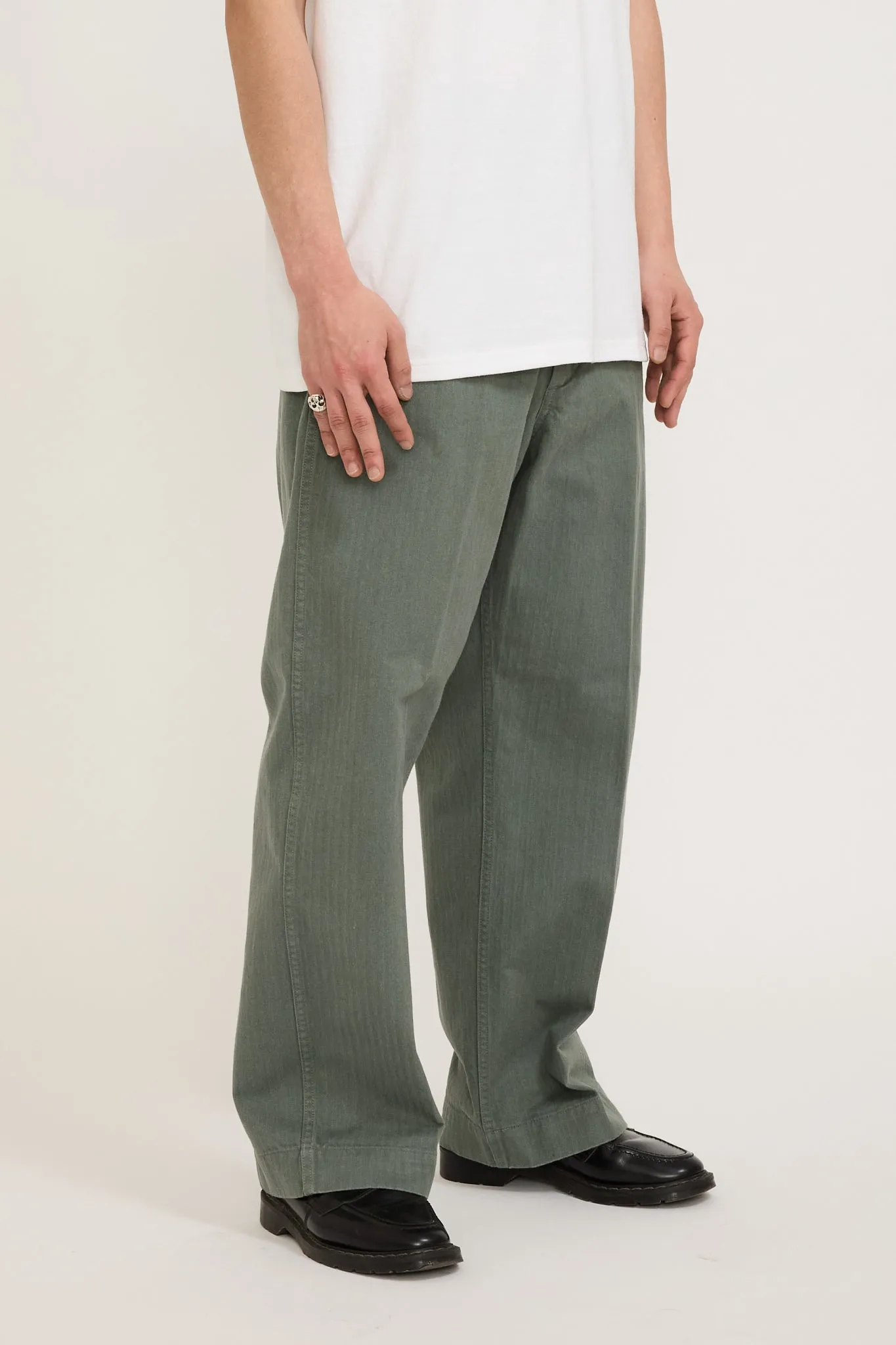 MIL Trousers Herringbone Sage