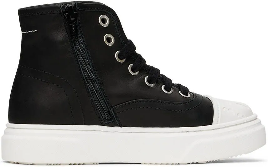 MM6 Maison Margiela Kids Black Lace-Up Sneakers