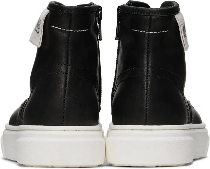 MM6 Maison Margiela Kids Black Lace-Up Sneakers