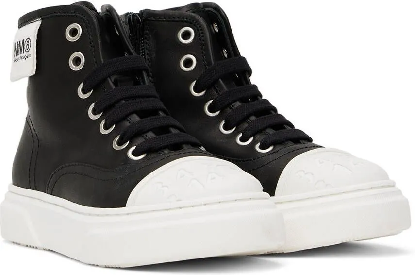 MM6 Maison Margiela Kids Black Lace-Up Sneakers