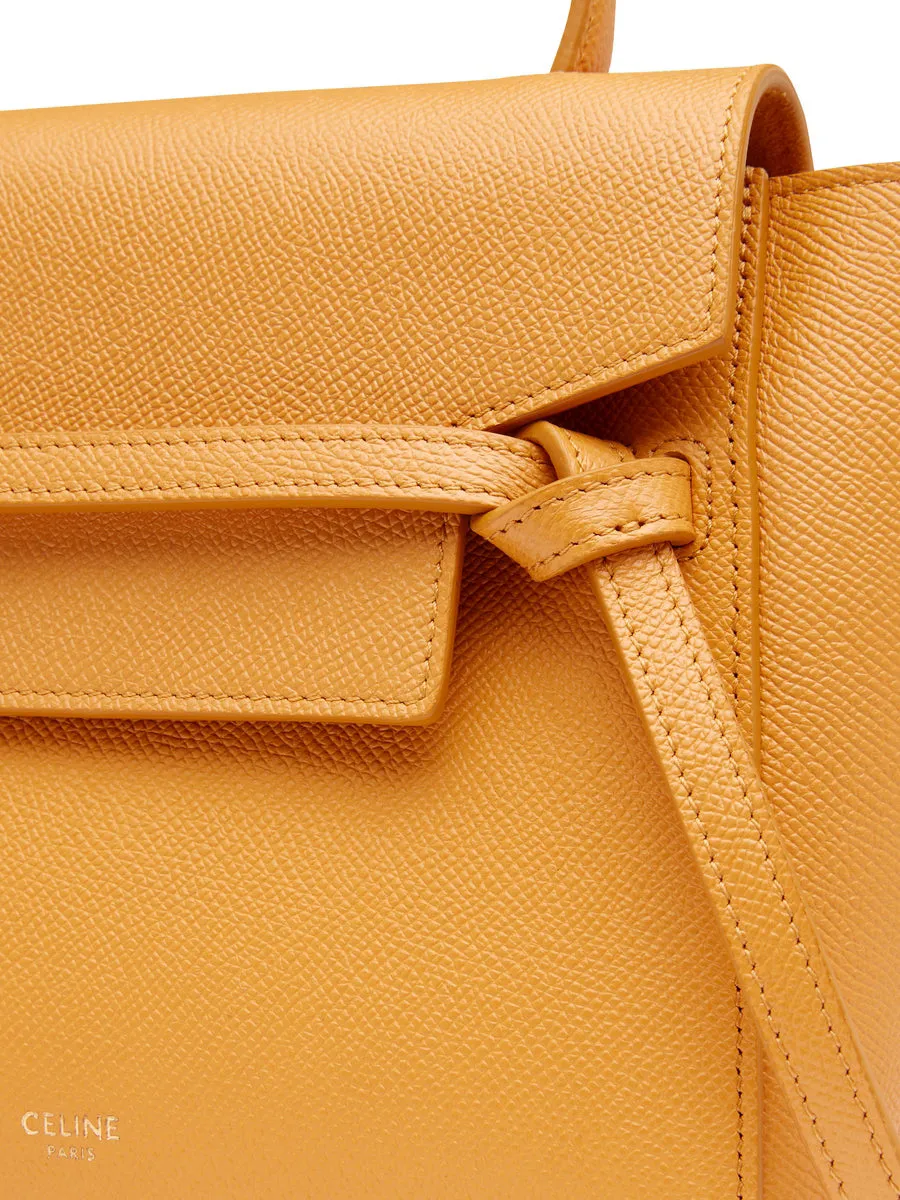 Nano Belt Bag in Gained Calfskin in Calendula