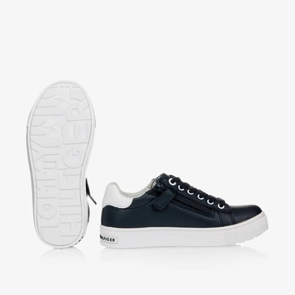 Navy Blue Lace-Up Trainers