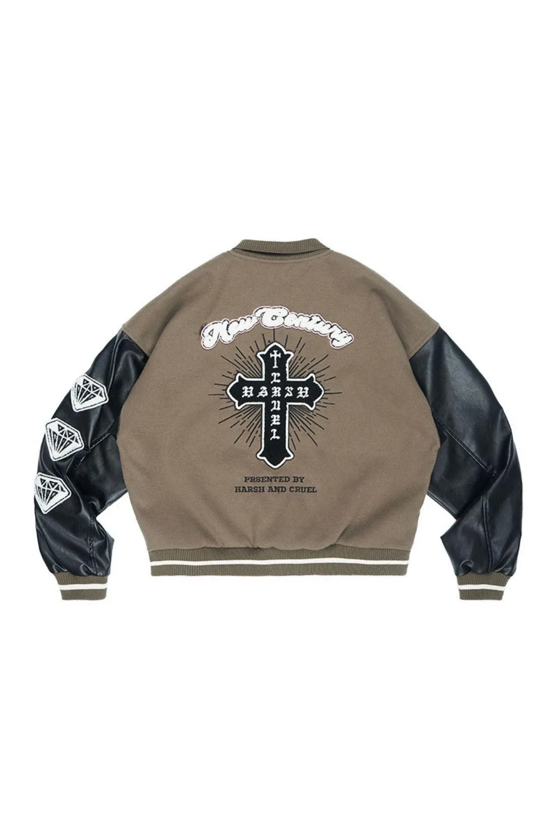 New Century Embroidered Varsity Jacket