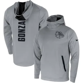 Nike Gonzaga Bulldogs Gray 2-Hit Performance Pullover Hoodie