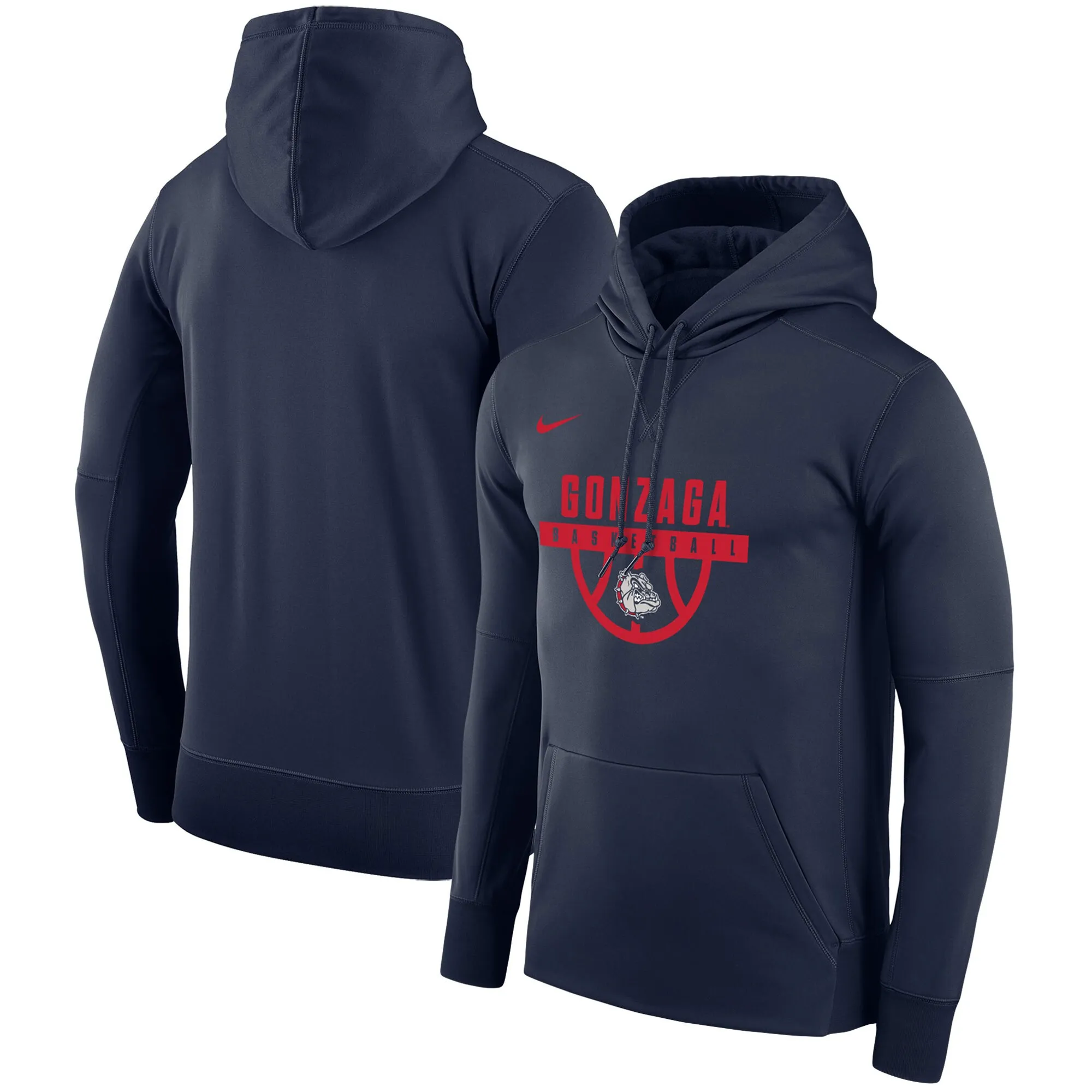 Nike Gonzaga Bulldogs Navy Basketball Drop Circuit Pullover Hoodie