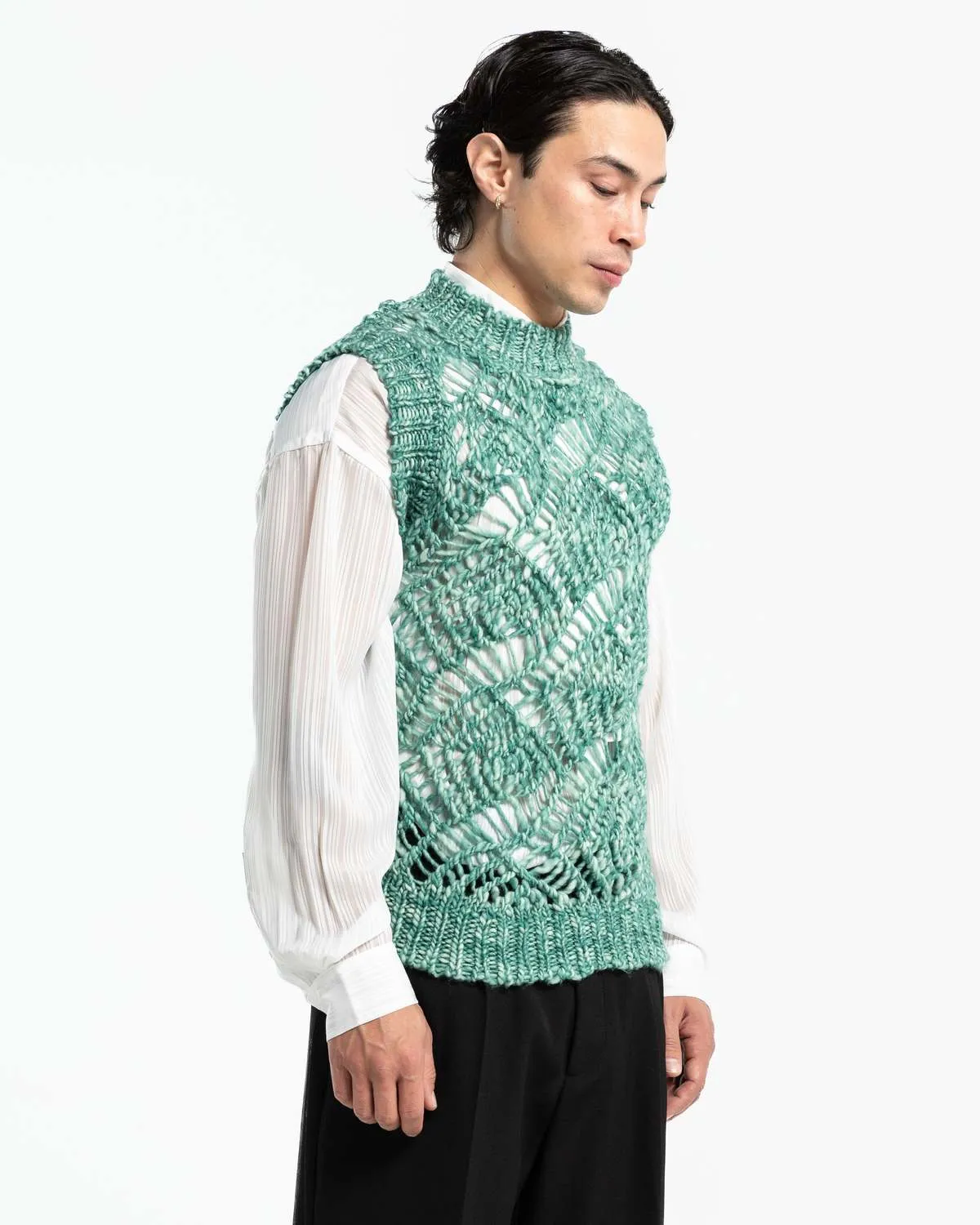 Nimgina Vest - White/Sprayed Green