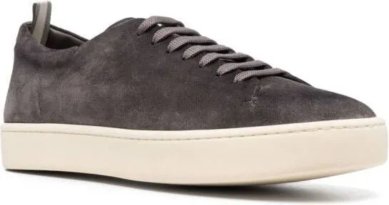 Officine Creative logo-debossed low-top suede sneakers Grey