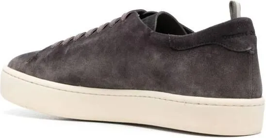 Officine Creative logo-debossed low-top suede sneakers Grey