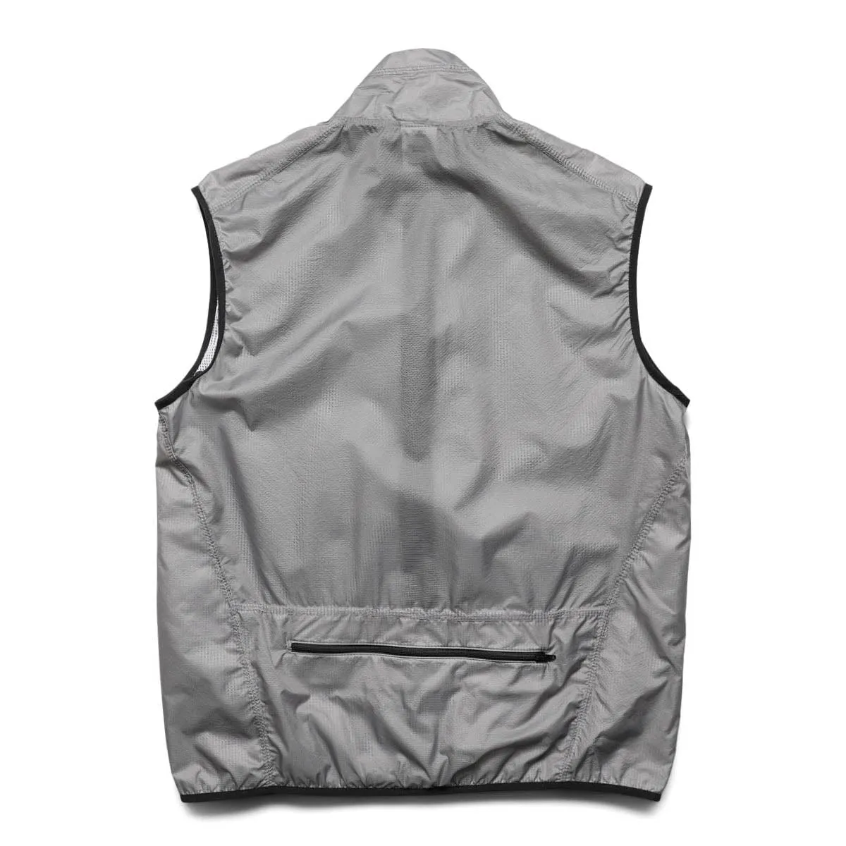 PACKABLE TRANSPARENT GRID NYLON FULL ZIP VEST Fog | Bodega