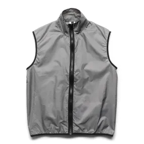 PACKABLE TRANSPARENT GRID NYLON FULL ZIP VEST Fog | Bodega