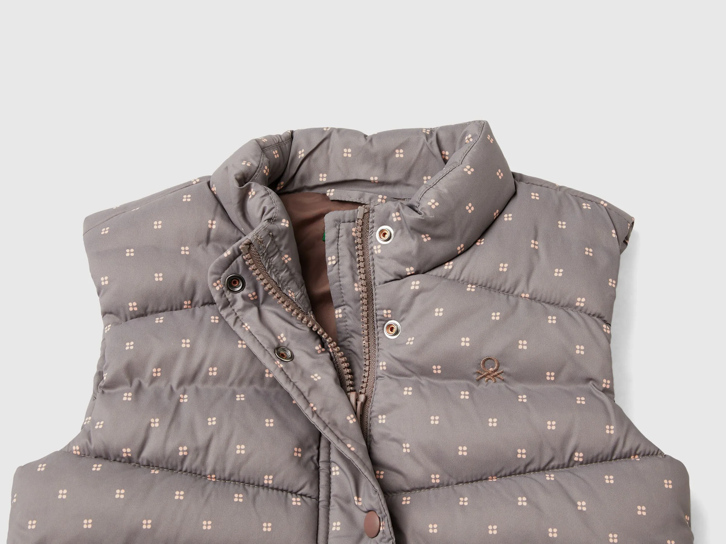 Padded "Rain Defender" vest - Dove Gray | Benetton