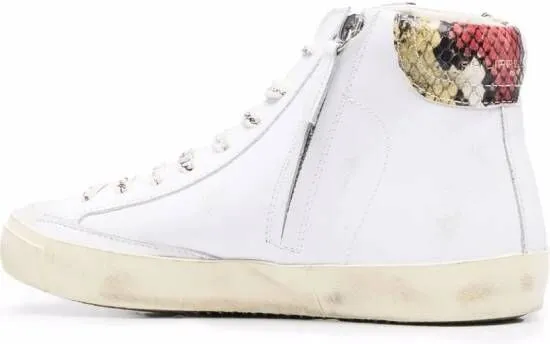 Philippe Model Paris PRSX calfskin snakeskin-effect sneakers White