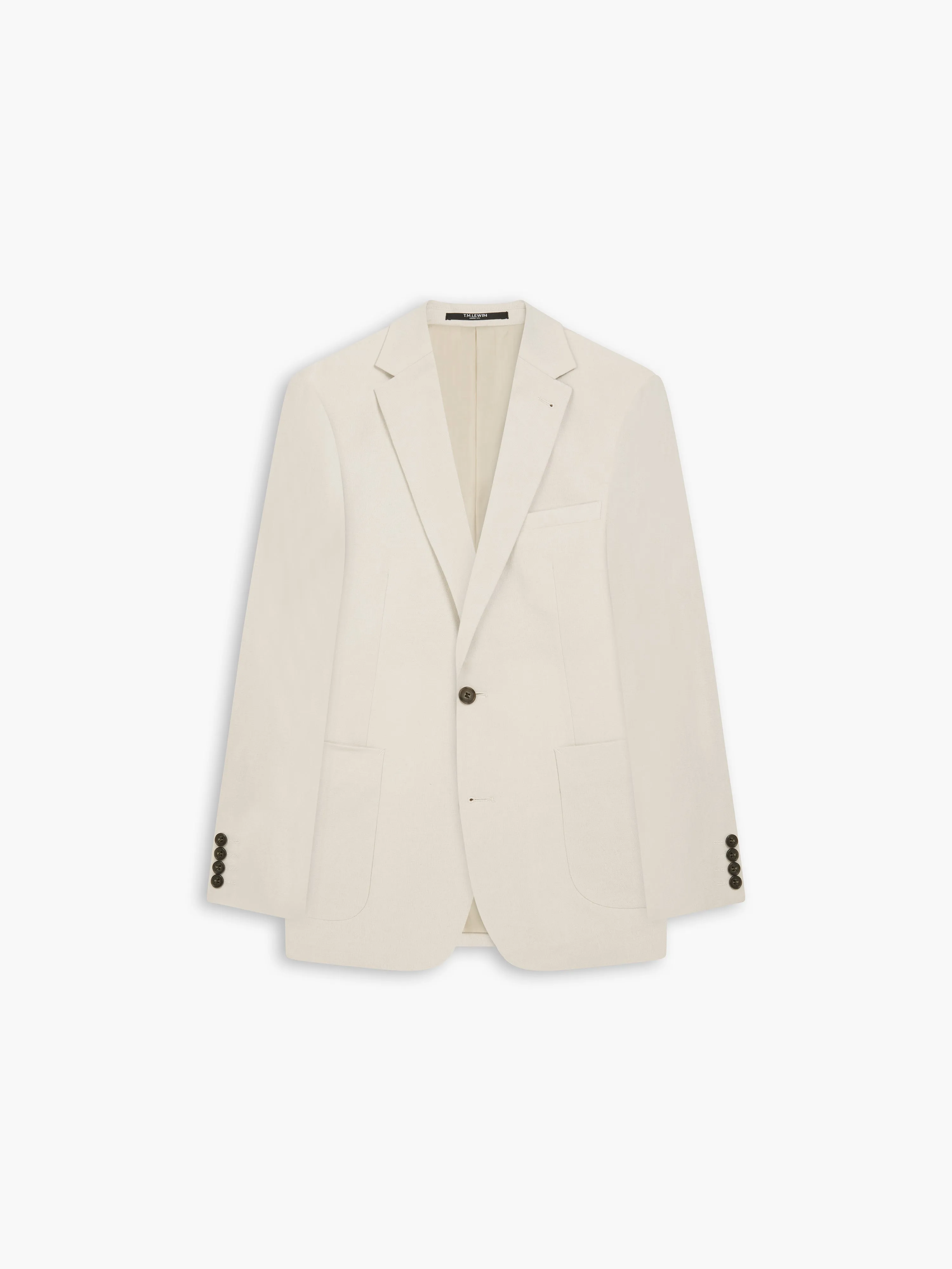 Piccadilly Linen Slim Ecru Suit Jacket