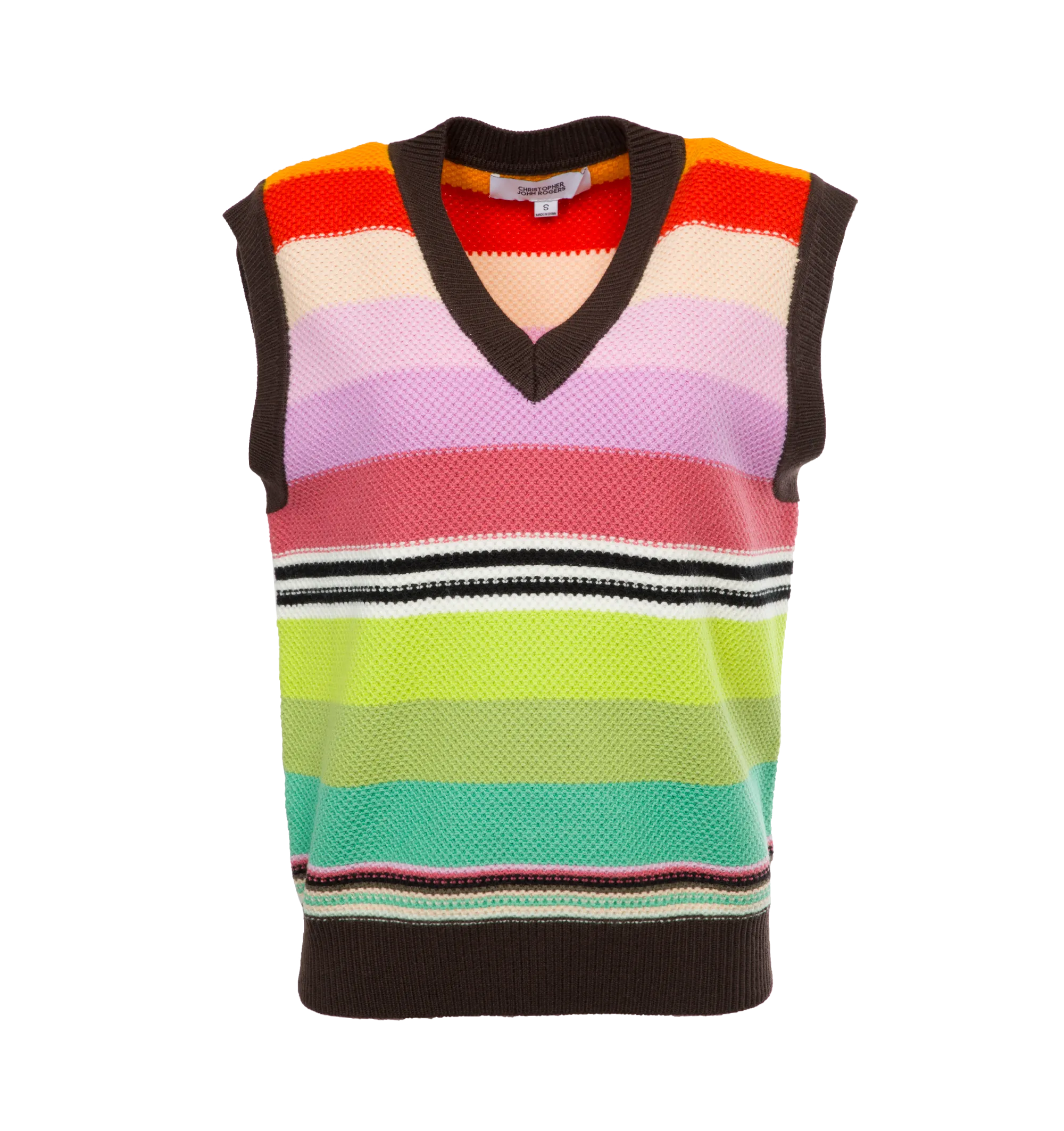 PIQUE STITCH STRIPED VEST (WOMENS)