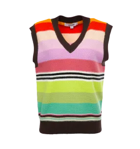 PIQUE STITCH STRIPED VEST (WOMENS)