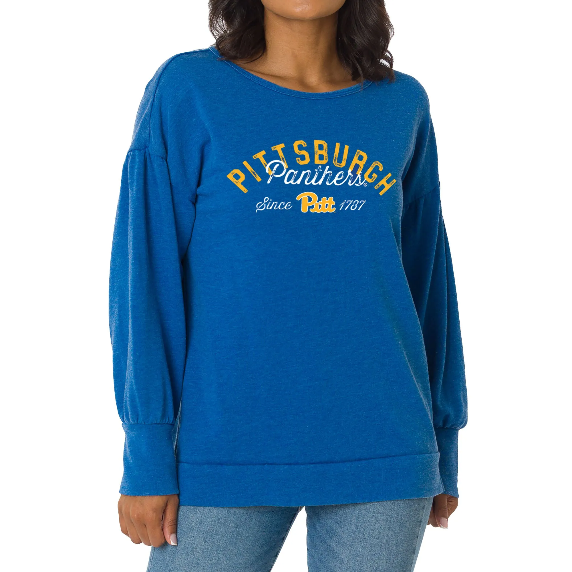 Pitt Panthers Women's Royal Brooklyn Pullover Sweatshirt