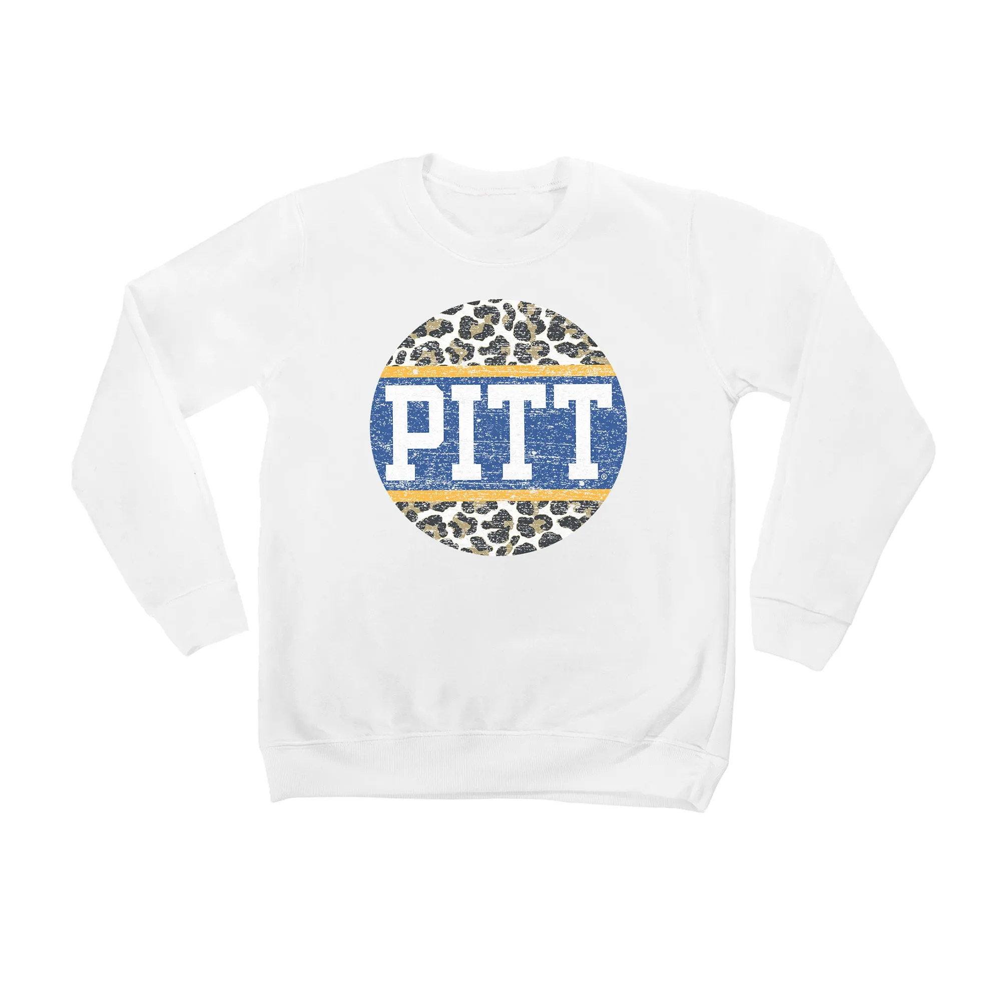 Pitt Panthers Youth White Scoop & Score Pullover Sweatshirt