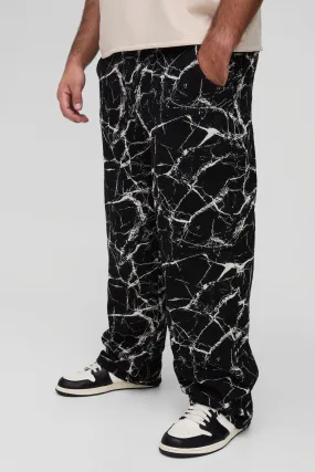 Plus Barbed Wire Tapestry Relaxed Fit Trousers