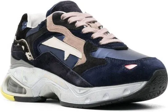 Premiata Sharkyd colour-block sneakers Blue