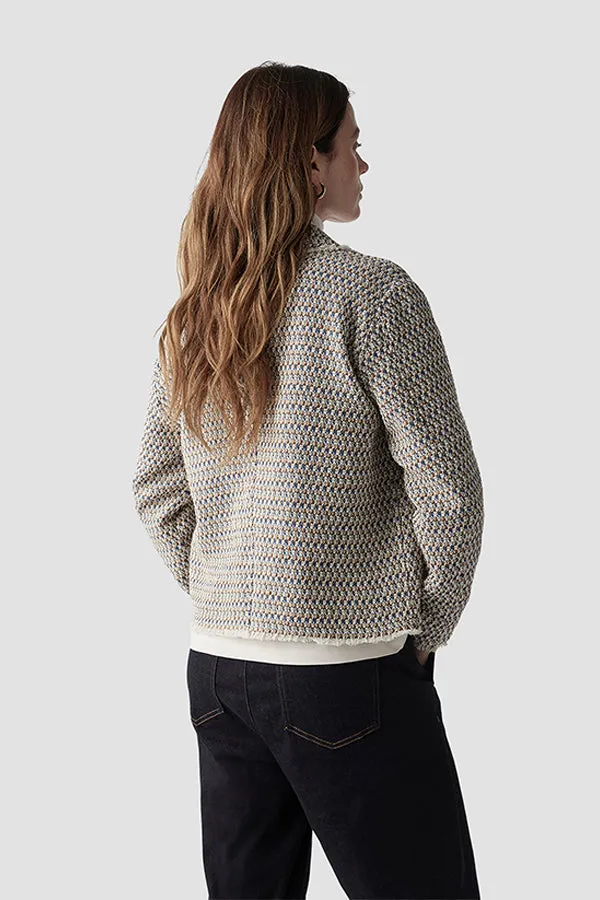 Rabe & LecomteWHITE TWEED OPEN FRONT JACKET