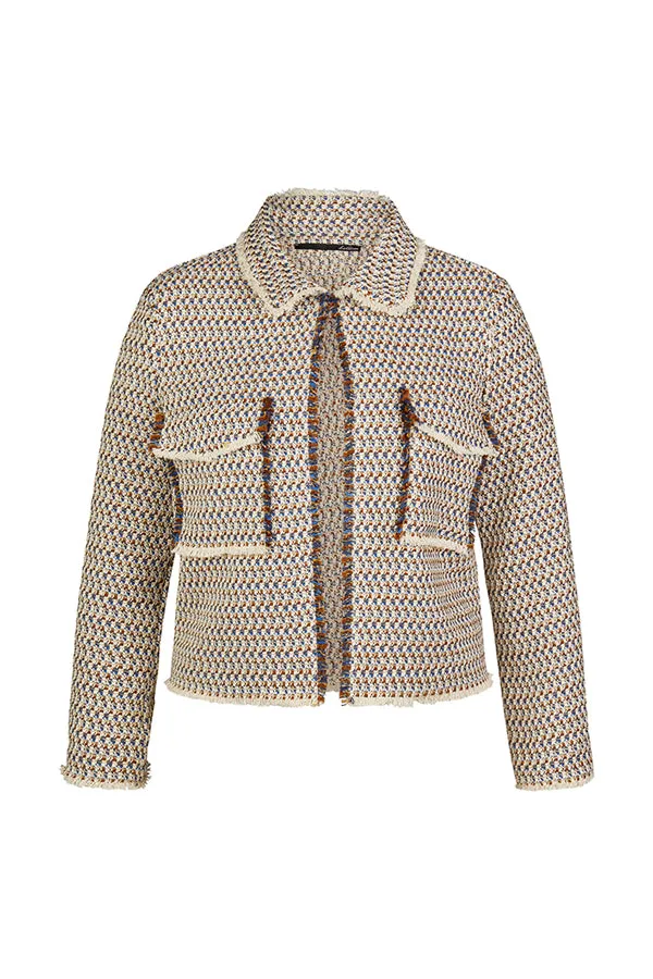 Rabe & LecomteWHITE TWEED OPEN FRONT JACKET