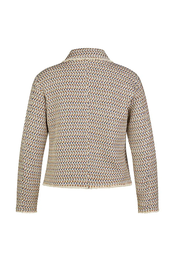 Rabe & LecomteWHITE TWEED OPEN FRONT JACKET