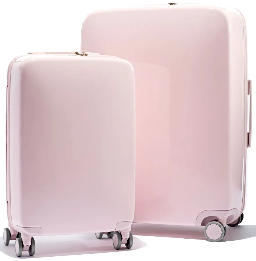 Raden A50 2-Piece Luggage Set - Light Pink Gloss 