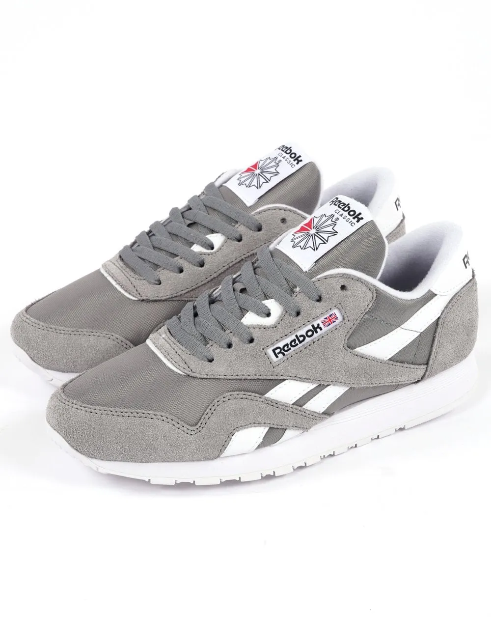 Reebok Classic Nylon Trainers Pure Grey/White