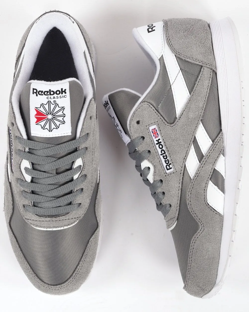 Reebok Classic Nylon Trainers Pure Grey/White