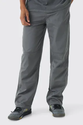 Relaxed Fit Textured Ripstop Trousers