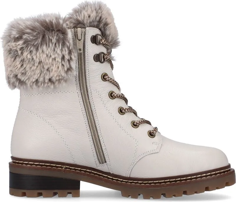 Remonte White Lace Up Boot